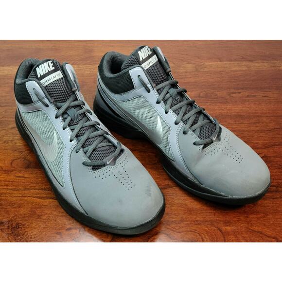 Nike Men's Overplay VIII NBK Basketball Shoes Size 10.5 Grey/Silver 643168-003 - Picture 4 of 8